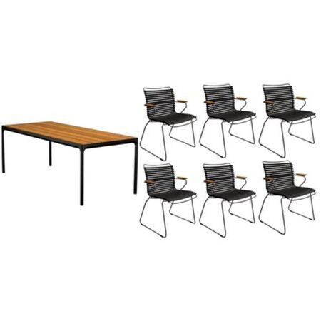 Houe 'Click' Stuhl mit niedriger Lehne mit Armlehne  Schwarz 20