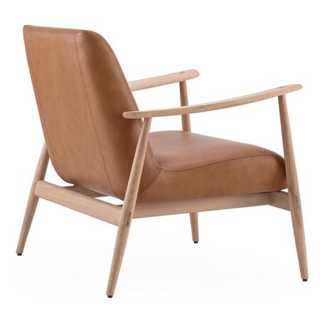 Gazzda Aska Lounge chair von Gazzda Dakar Leder 3411 Nature - Eiche geölt