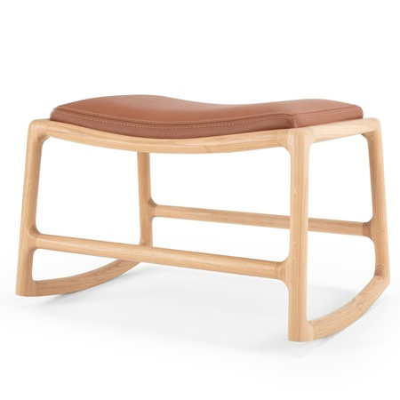 Gazzda Dedo Fusshocker von Gazzda Dakar Leder 2732 Whisky - Eiche geölt