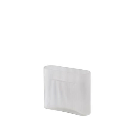 Muuto Ridge Vase Weiss, H: 16.5 cm