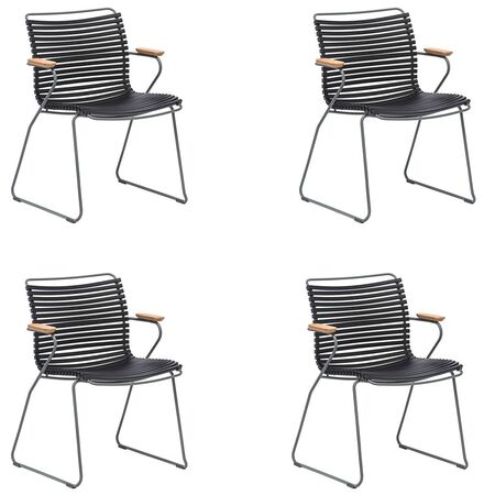 Houe 'Click' Stuhl mit niedriger Lehne mit Armlehne  Schwarz 20