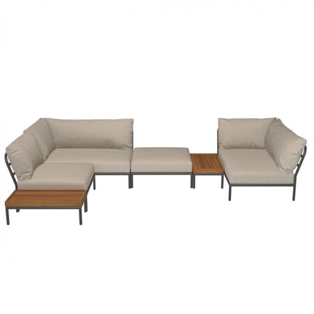 Houe Houe LEVEL 2 Kombination 04 - Outdoor Sofa Dark Grey, Ash Heritage 92