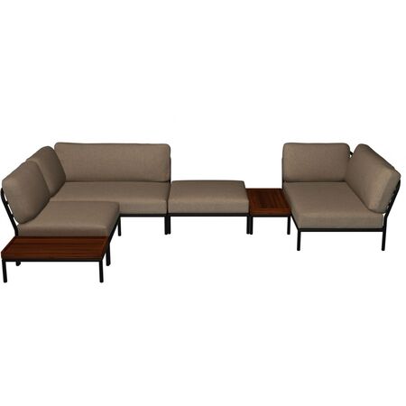 Houe Houe LEVEL Kombination 04 - Outdoor Sofa Dark Grey, Ash Heritage 92
