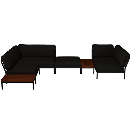 Houe Houe LEVEL Kombination 04 - Outdoor Sofa Dark Grey, Ash Heritage 92