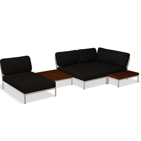 Houe Houe LEVEL Kombination 03 - Outdoor Sofa Dark Grey, Ash Heritage 92