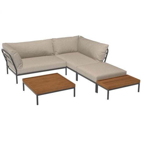 Houe Houe LEVEL 2 Kombination 02  - Outdoor Sofa Dark Grey, Ash Heritage 92