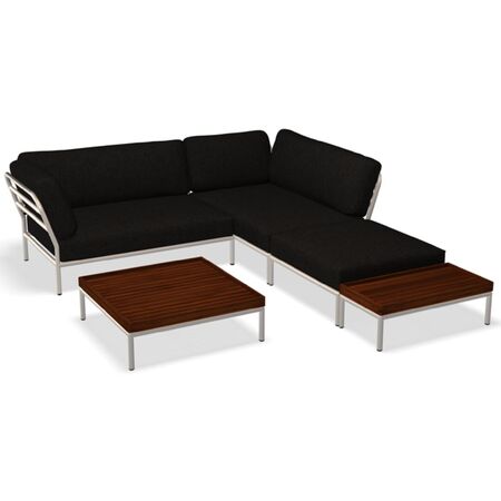 Houe Houe LEVEL Kombination 02 - Outdoor Sofa Muted White, Ash Heritage 92