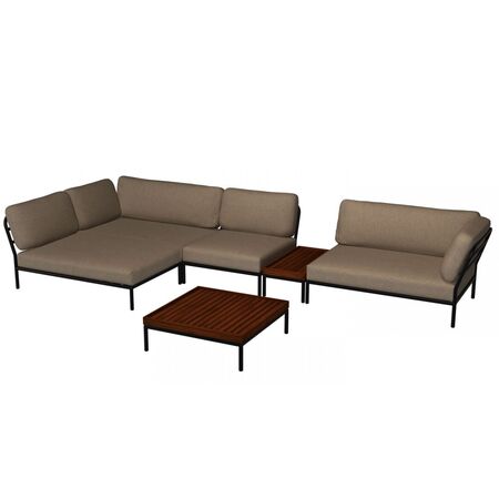 Houe Houe LEVEL Kombination 01- Outdoor Sofa  Dark Grey, Ash Heritage 92