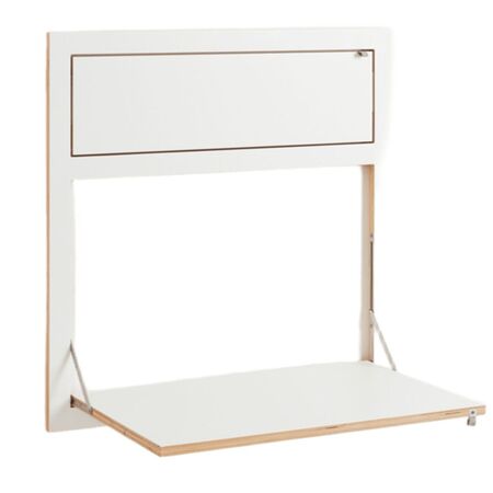 Ambivalenz 'Fläpps' Sekretär 80 x 80 cm Weiss