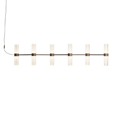 Artemide Pendelleuchte Zephyr Linear von Artemide  Bronze, APP Kompatibel
