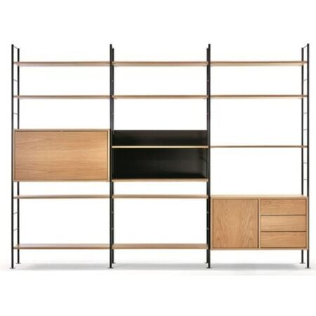 Richard_Lampert_Hirche_Regal_DHS_10_Kombination_5_Schrankelement_Eiche_Ruckwand_Leiterelement_Schwarz_1