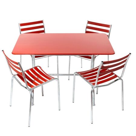 Tisch 120x70 mit 4 Stühlen Modell 7 von Bättig-1