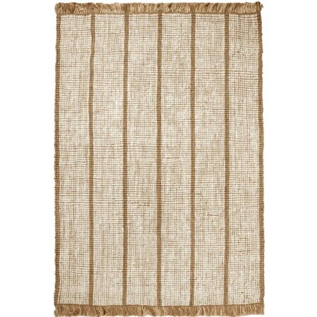 Ferm Living Teppich Athens Stripes von Ferm Living Natural / Off-white, Gross - L: 300 cm / B: 200 cm