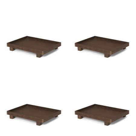 Ferm Living Holztablett Bon Wooden Von Ferm Living Small , Eiche geräuchert