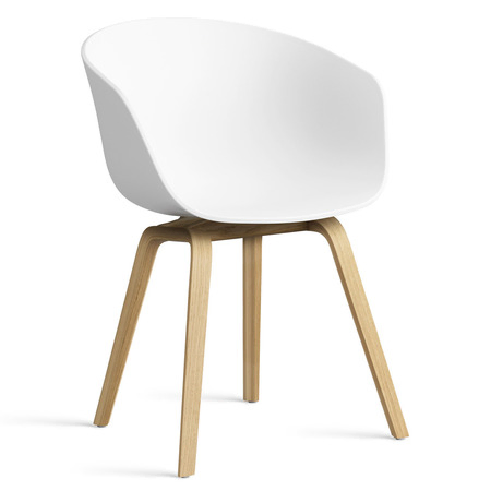 HAY Living AAC22 2.0 Weiss, Filzgleiter, Eiche lackiert