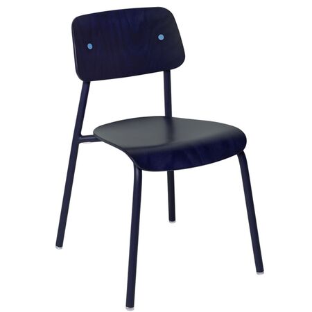 Fermob Studie Lasierter Holzstuhl von Fermob Abyssblau 92,  Maya Blau E1