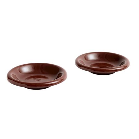 HAY Accessoires Schale Barro im 4er Set von Hay Burgundy
