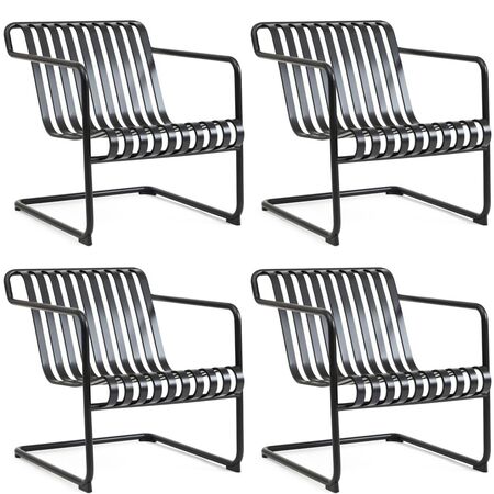 HAY Living Niedriger Lounge Chair Palissade Cantilever von Hay Anthracite