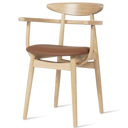 Vincent Sheppard Vincent Sheppard Teo Dining Armchair Natürliche Eiche , Kastanie Vegan