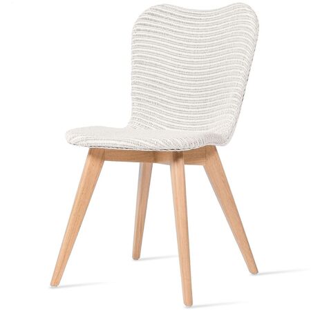 Vincent Sheppard Vincent Sheppard Lily Dining Chair Oak Base Pure White Gebrochenes Weiss