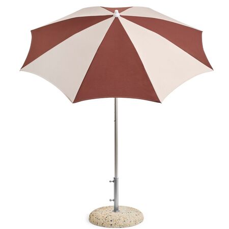 HAY Accessoires Sonnenschirm Terrazza in Oktogon von Hay Off-white / burgundy