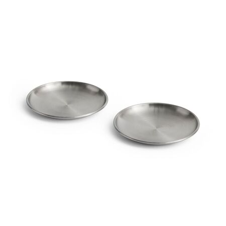 HAY Accessoires Edelstahl-Teller Outdoor Market im 2er Set von Hay Stainless steel