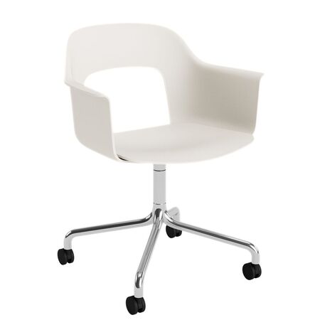 HAY Living Büro-Armlehnstuhl Layout 261 von Hay Cream White, Aluminium poliert