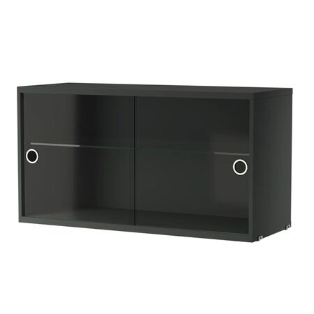 String Furniture Vitrine von String Furniture Dunkelgrau, B: 78 cm, T: 30 cm