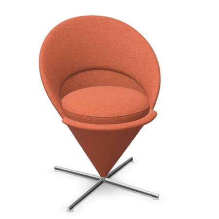 Vitra Cone Chair Orange 05 - Cento, Edelstahl gebürstet