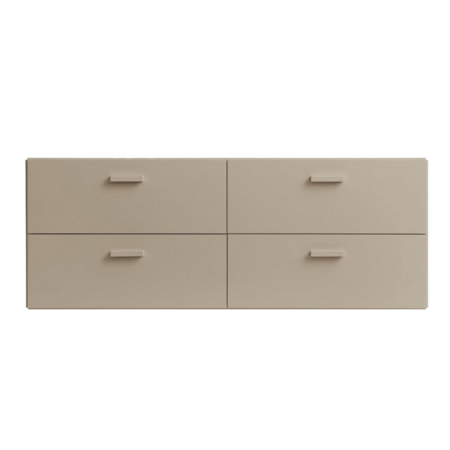 String Furniture Relief Kommode Niedrig von String Furniture Beige