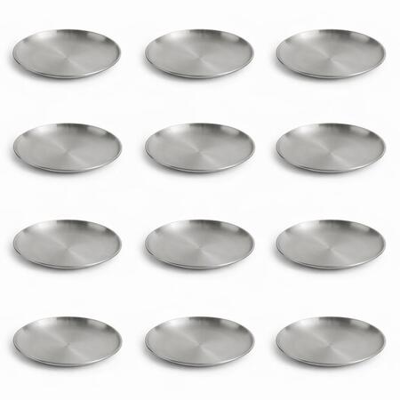 HAY Accessoires Edelstahl-Teller Outdoor Market im 2er Set von Hay Stainless steel