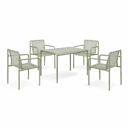 Ferm Living Gartenstuhl mit Armlehne Dapple im 2er Set von Ferm Living Tea Green