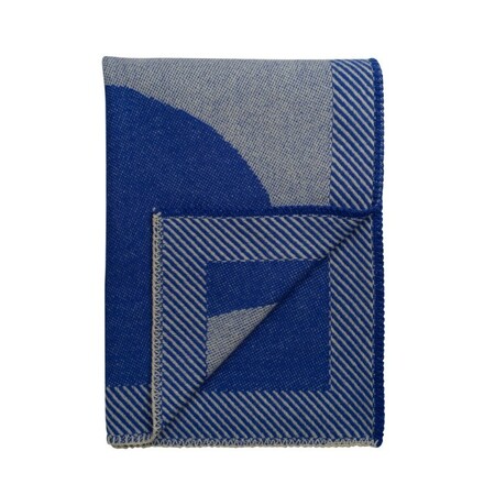 Røros Tweed Lammwolldecke The Holiday Triptych 150 x 200 cm von Røros Tweed House on a Hill Blue