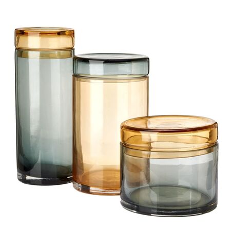 Pols Potten Aufbewahrungsset Caps and Jars von Pols Potten Cognac