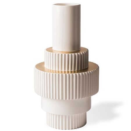 Pols Potten Grosse Vase Gear von Pols Potten Weiss