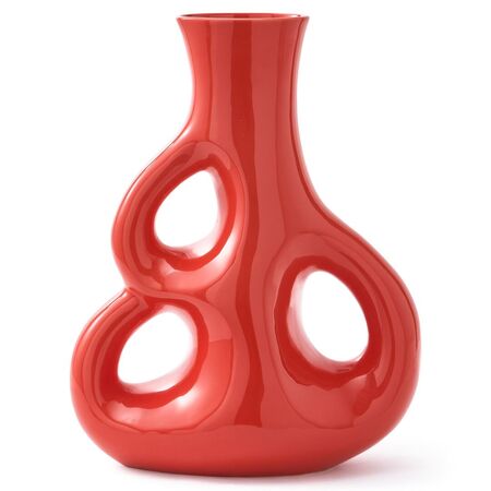 Pols Potten Ikonischen Three Ears Vase von Pols Potten Korallenrot