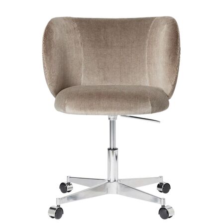 Ferm Living Esszimmerstuhl Rico Castors Devoré Velvet von Ferm Living Flint Grey