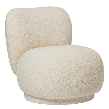 Ferm Living Rico Piccolo Lounge Chair - Swivel - Nordic Bouclé Offwhite