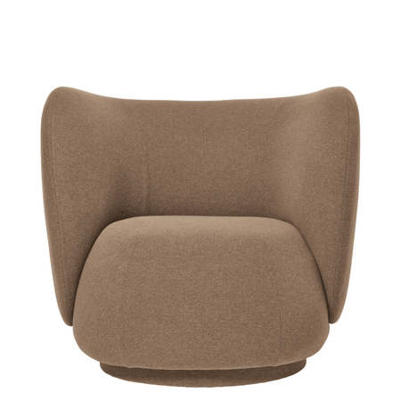 Ferm Living Rico Lounge Chair - Swivel - Autumn Dark sand