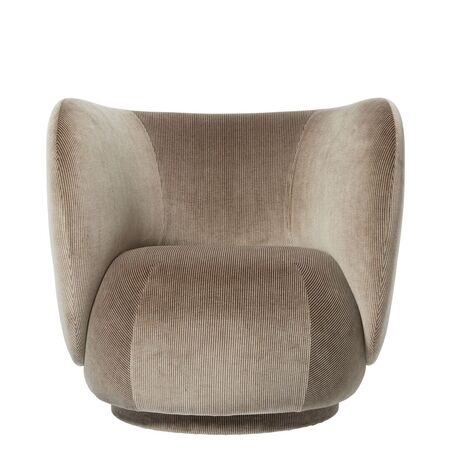 Lounge Chair Rico Swivel Devoré Velvet von Ferm Living
