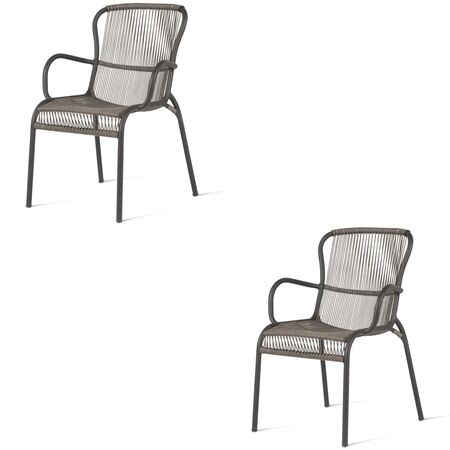 Vincent Sheppard Vincent Sheppard Loop Dining Chair - 2er Set - Preis pro Stuhl Fossilgrau