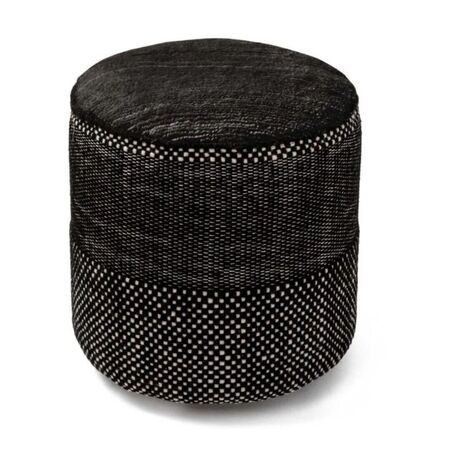 nanimarquina Pouf Tres Persian von nanimarquina Ø: 60 cm, Black 