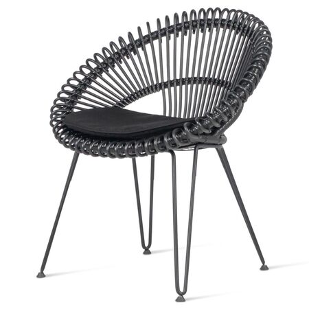 Vincent Sheppard Vincent Sheppard Roxy Dining Chair Schwarz, Stahl