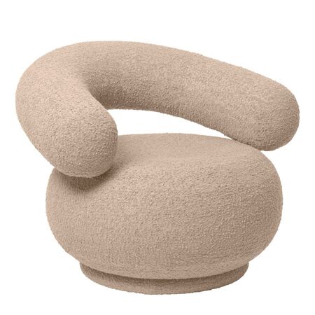 Ferm Living Loungesessel Orbo von Ferm Living Natural - Raw Bouclé