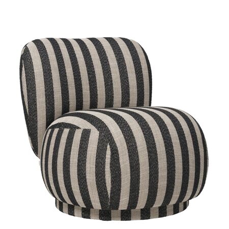Ferm Living Piccolo Loungesessel Rico Louisana von Ferm Living Sand / Chocolate - Louisiana