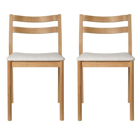 Ferm Living Esszimmerstuhl Boda mit Polsterung von Ferm Living Natural Oak