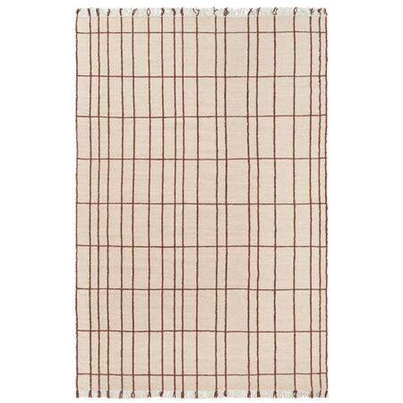 Ferm Living Teppich Sen von Ferm Living B: 200 cm / H: 300 cm , Parchment / Chestnut