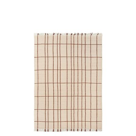Ferm Living Teppich Sen von Ferm Living B: 200 cm / H: 300 cm , Parchment / Chestnut