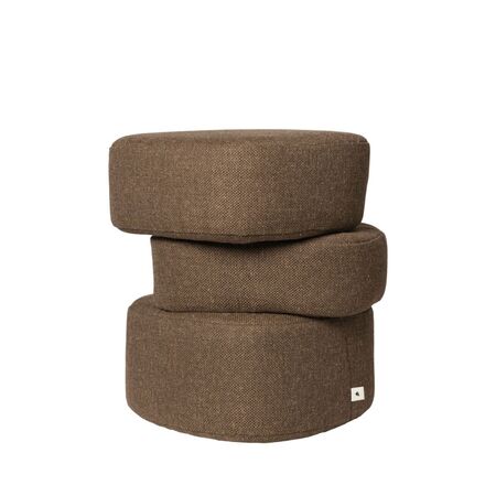 Ferm Living Stapelbare Poufs Plyo von Ferm Living Dark Brown