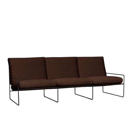 Ferm Living Desert 3-Seater Schwarz, Chestnut